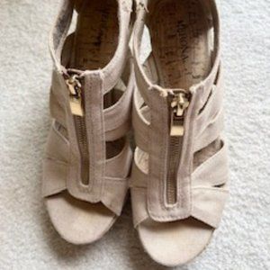 Merona- Off white/nude wedge platform sandals. Excellent condition  Size 7.5